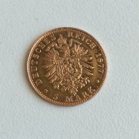 Златна Монета Deutsches Reich 1877 5 Mark Freie und Hansestadt Hamburg  , снимка 18 - Нумизматика и бонистика - 19510382