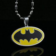 Медальон Batman верижка гердан човека прилеп екшън герой жокер комикс метален, снимка 1 - Колиета, медальони, синджири - 8999557