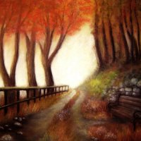 Картина "Пътеката на есента", снимка 1 - Картини - 22655104