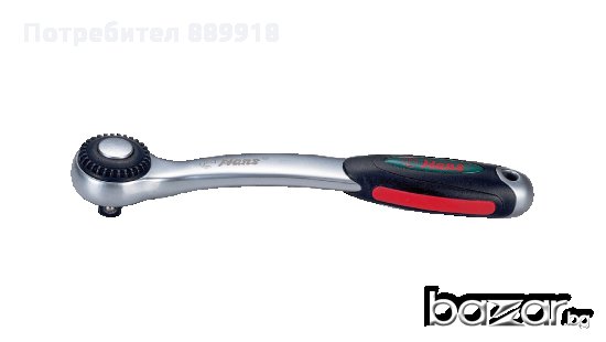 Тресчотка 1/4"х145мм.със изолирана дръжка и бутон 72 зъба Ханс, снимка 1