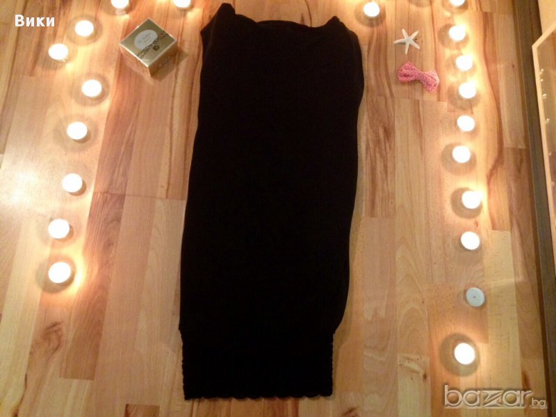 Елегантна черна рокля с дантела, снимка 1