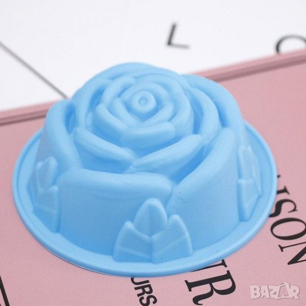 Дълбок релеф средна роза силиконова форма мини тава за направа печене кексче мъфин мини торта , снимка 1