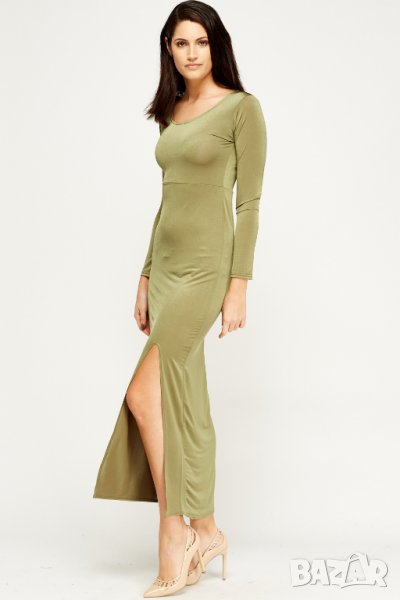 Нова дълга зелена рокля, снимка 1