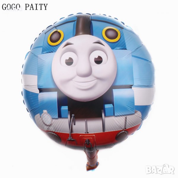 влакчето Томас Thomas кръгъл фолио фолиев балон хелий или въздух парти рожден ден, снимка 1