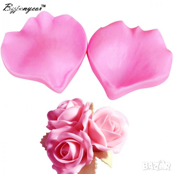 2 части големи Широки листа листо Роза силиконов молд вейнър вайнър украса декор фондан торта, снимка 1