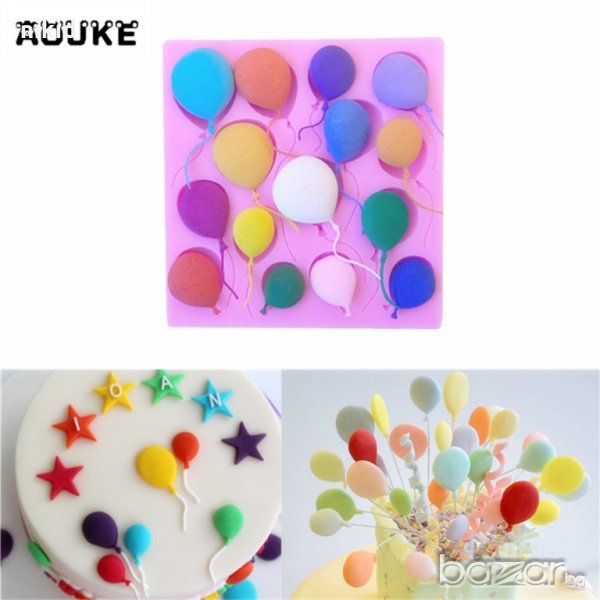 много балони балончета балон силиконов молд за фондан украса торта декорация мъфини шоколад, снимка 1