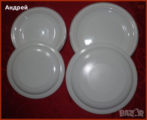 Комплект  „3+3” чинии,от френски аркопал, снимка 3 - Чинии - 23177012