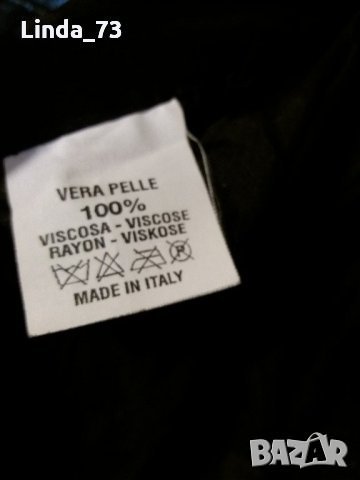 Дам.яке-ест.кожа-/крек/-"Vera Pelle"-черно. Закупено от Италия., снимка 15 - Якета - 22487838