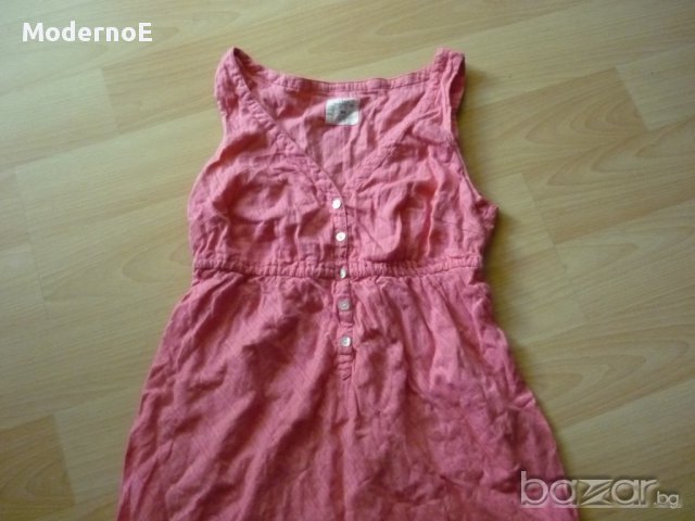 S/m H&M Прохладна нежна рокля в цвят диня, снимка 5 - Рокли - 14789276