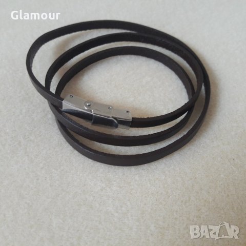  Кожена гривна , снимка 4 - Гривни - 22277772