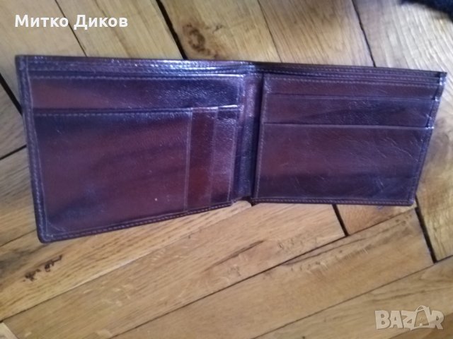 Портфейл кафяв  среден естествена кожа, снимка 3 - Портфейли, портмонета - 24145518