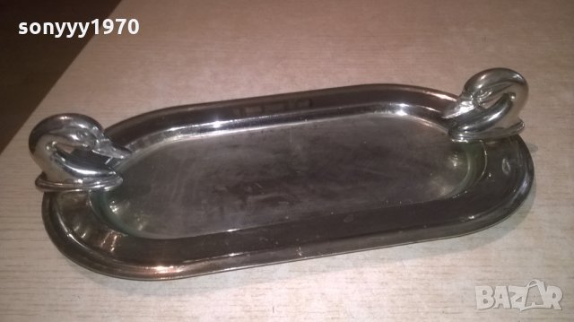 чиния/поднос-31х16х6см с лебеди-внос франция, снимка 6 - Колекции - 26171179