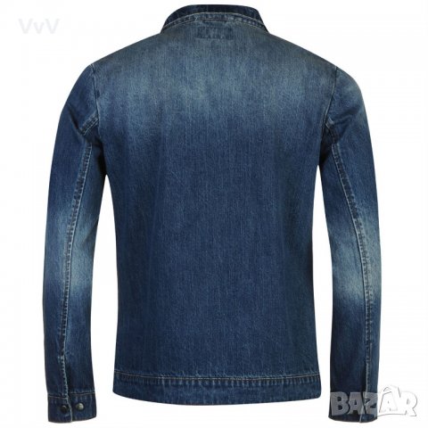 Мъжко дънково яке - Firetrap – състарен деним със цип закопчаване , снимка 2 - Якета - 21671948