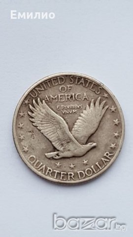 USA QUARTER Standing Dollar 1930 Philadelphia Mint  VF-:EF, снимка 4 - Нумизматика и бонистика - 20199659
