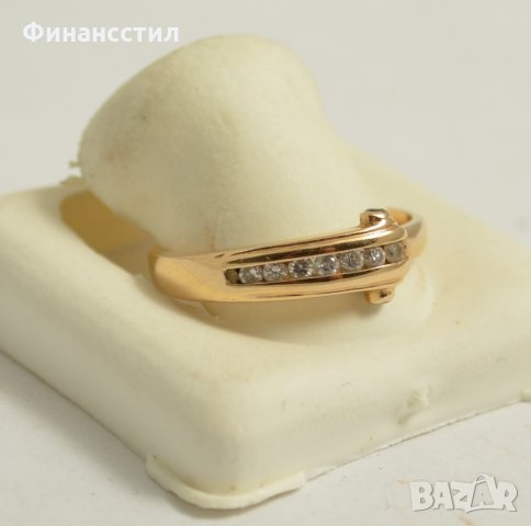 златен пръстен 43562-3, снимка 2 - Пръстени - 23696179