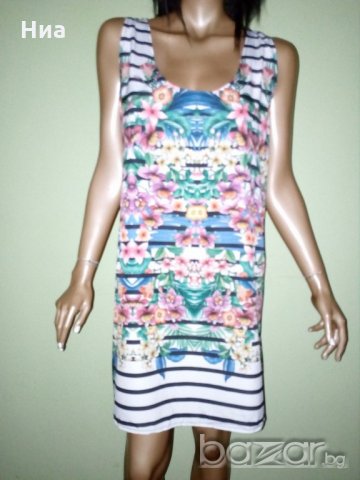 Пъстроцветна туника(рокля) за едра дама с интересен гръб-, снимка 13 - Рокли - 21363632