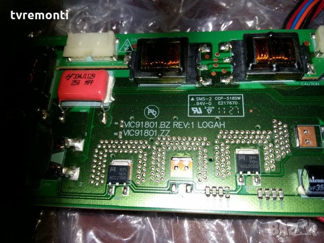 BACKLIGHT INVERTER BOARD VIC91801.ZZ REV:1, снимка 2 - Части и Платки - 22123335