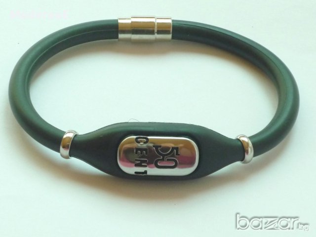 7 НОВИ модела стоманена гривна със силиконова гума, снимка 2 - Гривни - 11214453