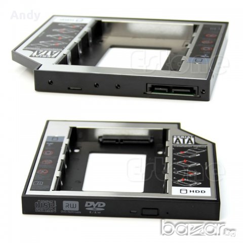  9.5/12.7mm SATA 2nd HDD SSD чекмедже/Caddy унивесален за 2-ри диск за лаптоп, снимка 2 - Твърди дискове - 11952170