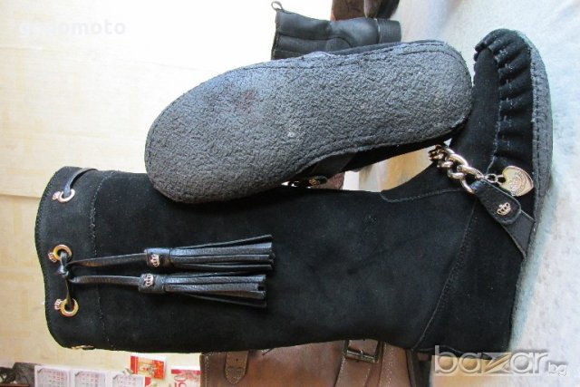 АРИСТОКРАТИЧНИ дамски ботуши, ОГРАНИЧЕНА СЕРИЯ, LIMITED EDITION Juicy Couture Gold original, 38 - 39, снимка 17 - Дамски ботуши - 20294530