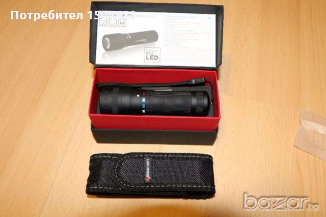 висококачествен фенер LED Lenser, 220 лумена, 4 цвята, Германия, снимка 2 - Прожектори - 16689941