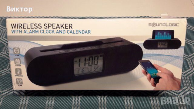 Блутуут говорител с часовник, календар и термометър Soundlogic, снимка 1 - Слушалки и портативни колонки - 23878440