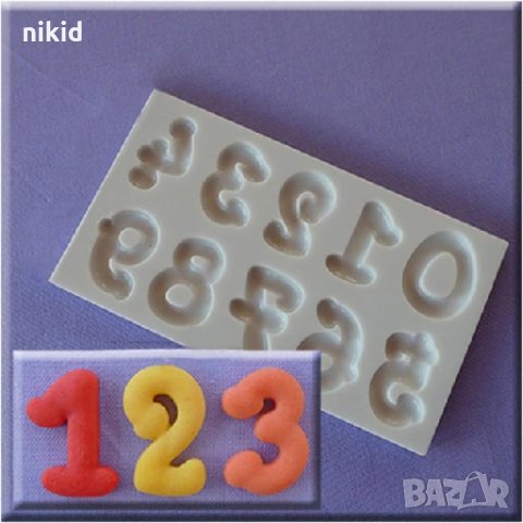 Ръкописни числа цифри силиконов молд форма декор украса торта фондан