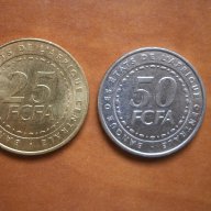 Сет от 25 и 50 сефа франк от Централни африкански щати, снимка 1 - Нумизматика и бонистика - 8325478