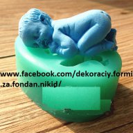 3D спящо бебе  силиконов молд форма за декорация украса фондан торта питка гипс, снимка 4 - Форми - 13689787