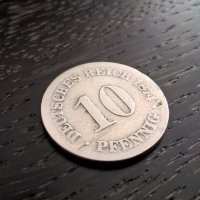 Райх монета - Германия - 10 пфенига | 1874г.; серия A, снимка 1 - Нумизматика и бонистика - 25895673