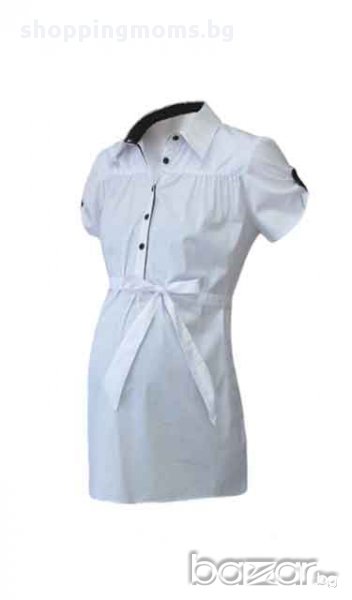 Риза за бременни и макси дами 08306 във бяло , снимка 1