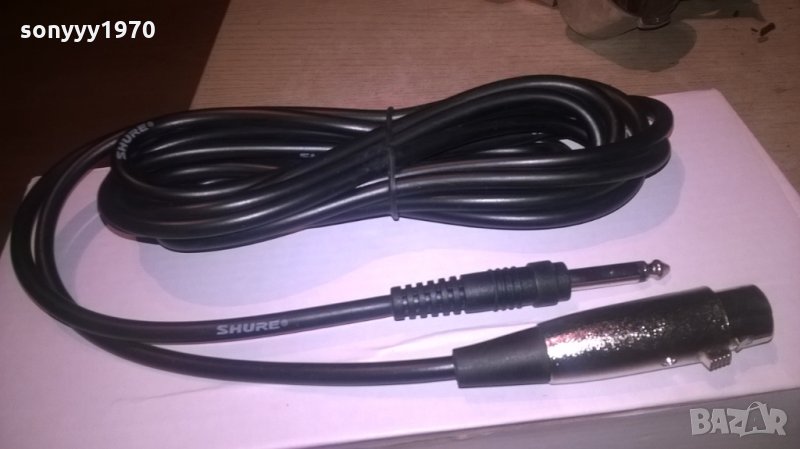 SHURE//shure-ПРОФИ-кабел за микрофон-нов-внос швеицария, снимка 1