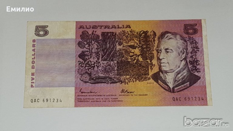 AUSTRALIA  $ 5 DOLLARS ND (1979) F+, снимка 1