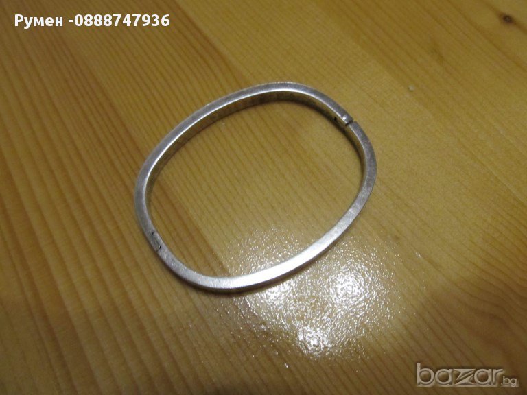 Посребрена гривна - плътна и солидна изработка , снимка 1