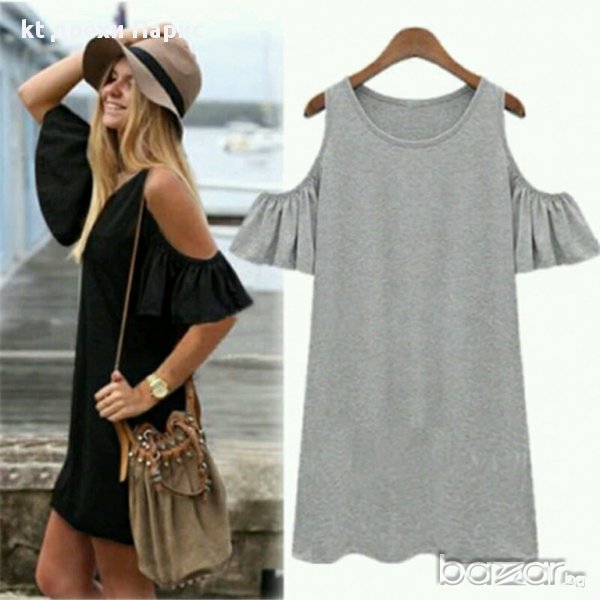 топ туника сива, снимка 1