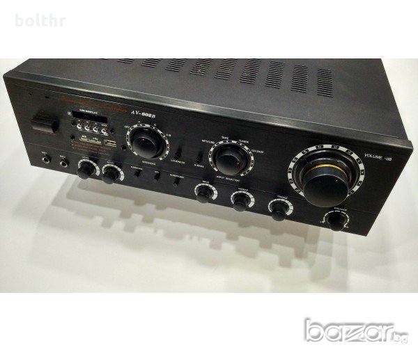 Стерео усилвател с караоке UKC AV-602B, снимка 1