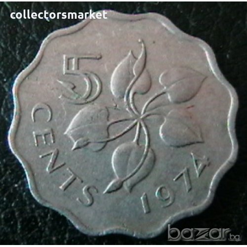 5 цента 1974, Свазиленд, снимка 1