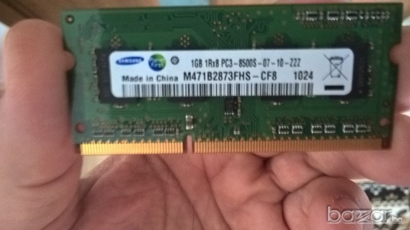 рам памет за лаптоп so-dim DDR 3  1gb  samsung, снимка 1