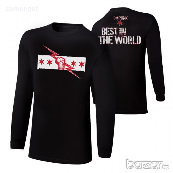 Wwe! Уникална кеч блуза Cm Punk / Пънк с дълъг ръкав! Бъди различен поръчай модел с твоя снимка!, снимка 1