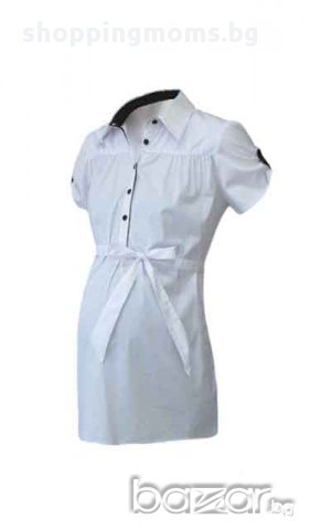 Риза за бременни и макси дами 08306 във бяло 