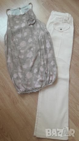Летен комплект за бременна - панталон и туника, снимка 1 - Дрехи за бременни - 10956239