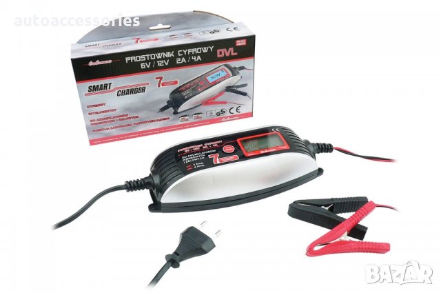 Цифрово зарядно за акумулатори 6V / 12V - 2A / 4A - DVL, снимка 1