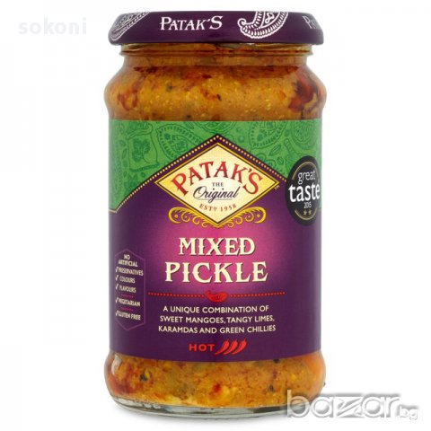 Pataks Mixed Pickle / Патак Микс от Консервирани Плодове и Зеленчуци 283гр;, снимка 1 - Домашни продукти - 17258831