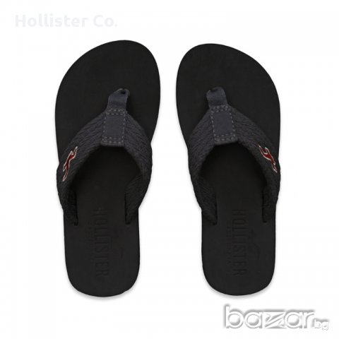 Hollister Co Classic Flip Flops - GRAY - 45/46, снимка 1 - Мъжки сандали - 11039480