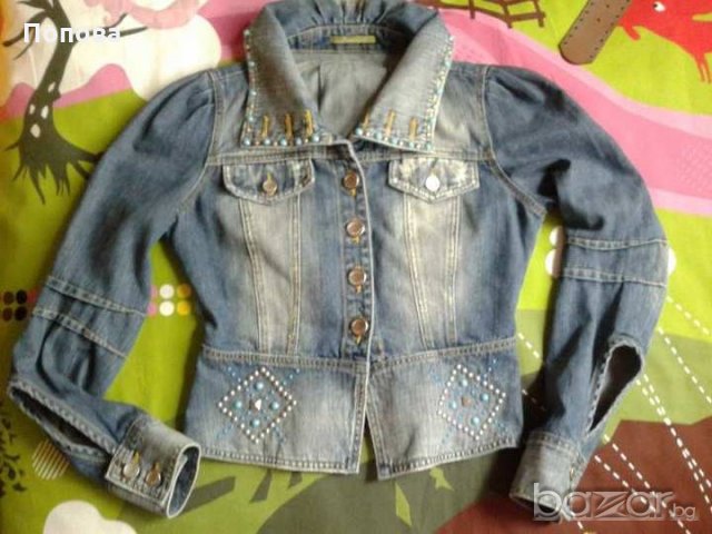 Промо ! "Fracomina'оригинал уникално яке деним, снимка 5 - Якета - 19437767