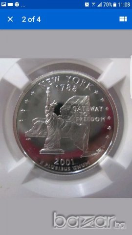USA QUARTER SILVER DOLLAR 2001-S NGC PF 69 ULTRA CAMEO, снимка 6 - Нумизматика и бонистика - 21123918