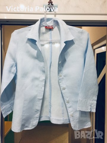 Небесно-синя риза TAIFUN COLLECTION ,лен 100%