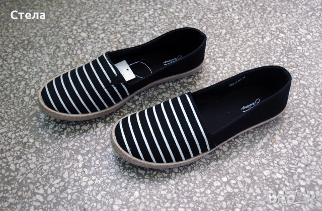 Дамски пролетно / летни обувки, еспадрили, нови, с етикет, черни, снимка 6 - Дамски ежедневни обувки - 22667279