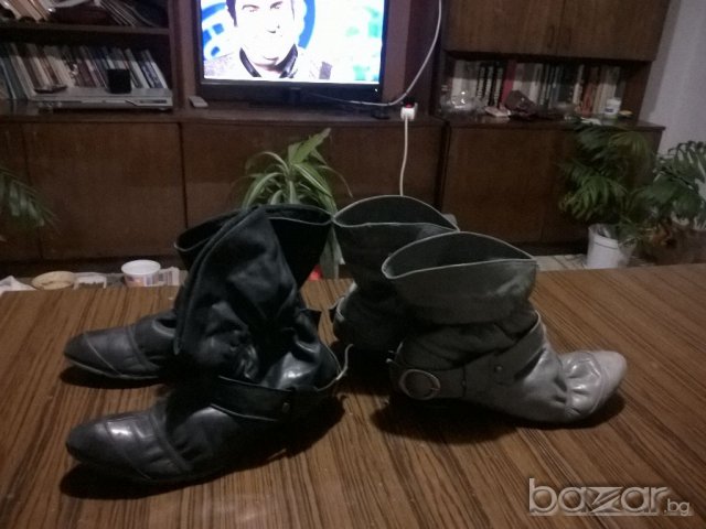 Два чифта боти естествена кожа, снимка 2 - Дамски боти - 16943389