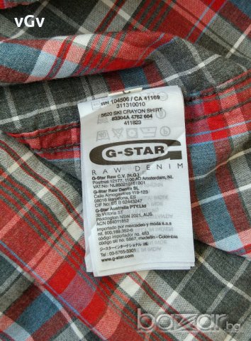 Мъжка риза G Star 5620 Ski Crayon Shirt - S(поръчана), снимка 10 - Ризи - 18281654